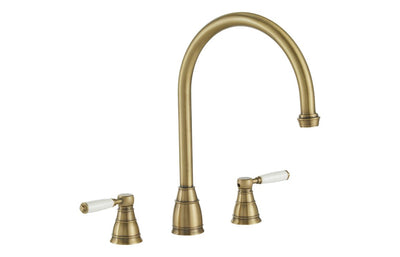 Abode Oxbury 3 Part Mixer Tap - Antique Brass AT2228