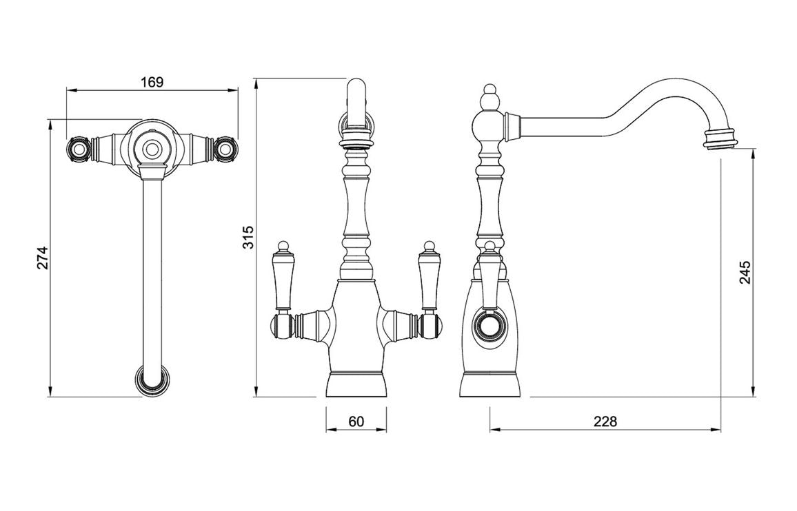 Abode Mayenne Monobloc Mixer Tap - Chrome AT2229