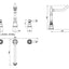 Abode Mayenne 3 Part Mixer Tap - Chrome AT2235