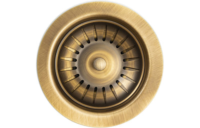 Abode 90mm (1.5") Manual Basket Strainer Waste - Antique Brass AX1136