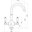 Prima Traditional Belfast Dual Lever Tap - Chrome BPR1056