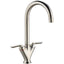 Prima V Shape Dual Lever Mixer Tap - Brushed Steel BPR1058
