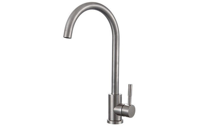 Prima Soho Single Lever Swan Neck Mixer Tap - Brushed Steel BPR2055