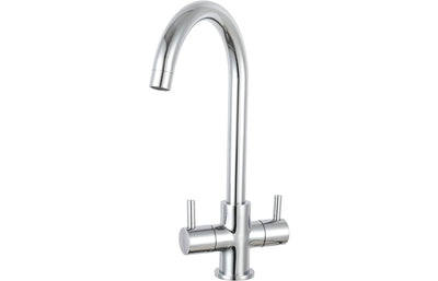 Prima Staten Swan Neck Dual Lever Mixer Tap - Chrome BPR2205