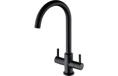 Prima Staten Swan Neck Dual Lever Mixer Tap - Black BPR2207