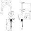 Prima+ Tiber Single Lever Mixer Tap w/Pull Out - Black & St/Steel BPR550