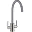 Prima+ Swan Neck Dual Lever Mixer Tap - Grey BPR702