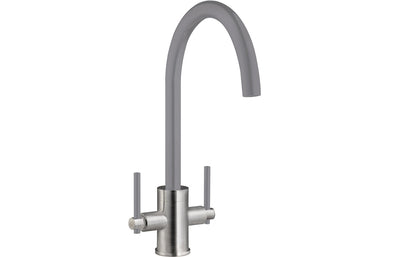 Prima+ Swan Neck Dual Lever Mixer Tap - Grey BPR702