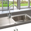 Prima Deep 1 Bowl & Drainer Inset Polished Steel Kitchen Sink - CPR030