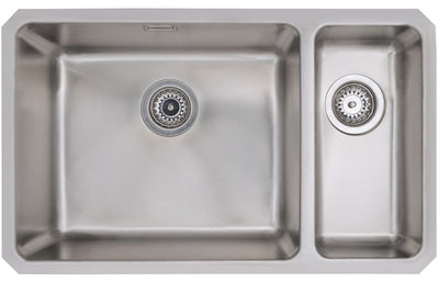 Prima+ Large 1.5B R25 LH Undermount Sink - St/Steel CPR056