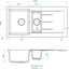 Prima+ 1.5 Bowl & Drainer Inset Granite Kitchen Sink - White- CPR323