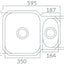Prima 1.5B Undermount Reversible Sink - Polished Steel