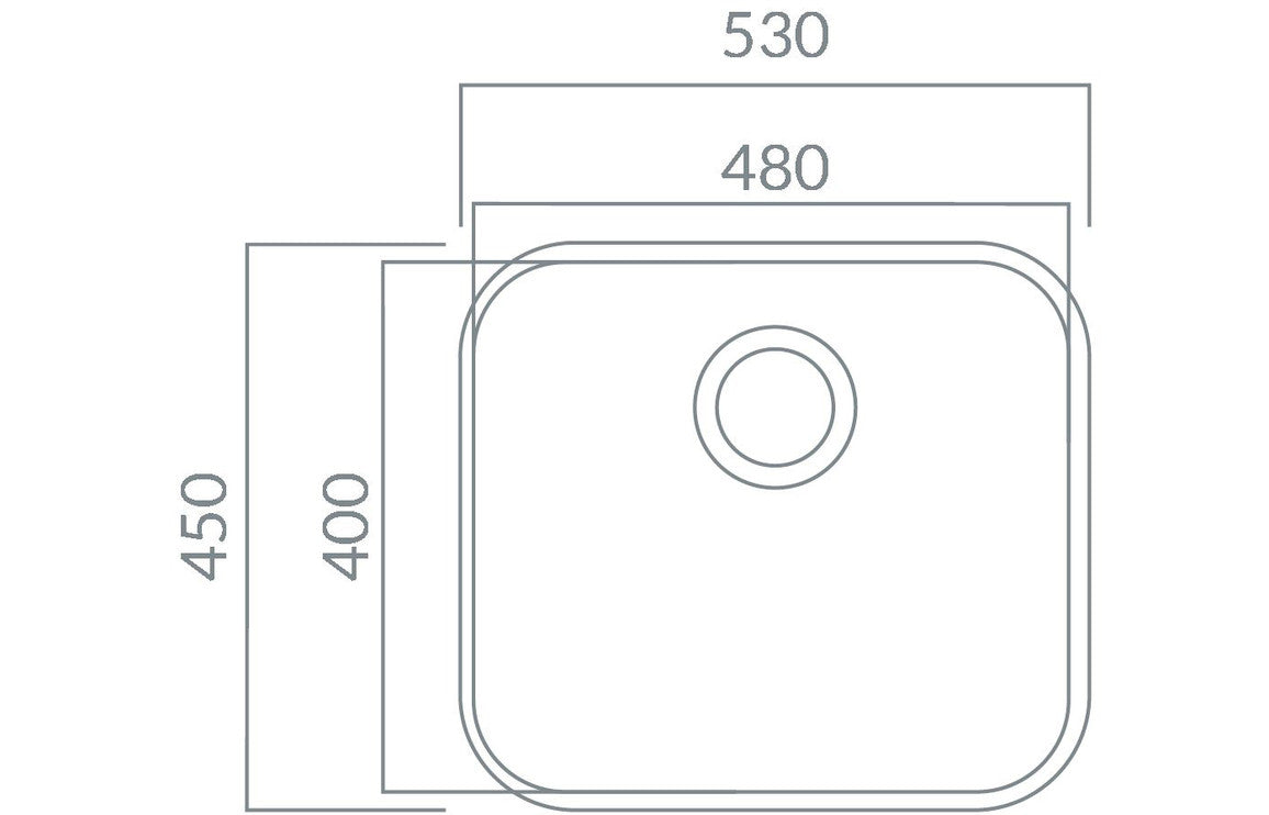 Prima 1B Large Undermount Sink - Polished Steel