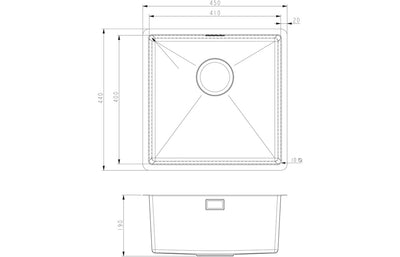 Prima+ 1.0B R10 Inset/Undermount Sink - St/Steel CPR520