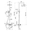 Vema Thermostatic Shower Column w/Fixed Head, Riser, Shelf & Foot Wash - White/Chrome DICM0460