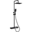 Vema Thermostatic Shower Column w/Fixed Head, Riser, Shelf & Foot Wash - Black DICM0462
