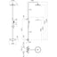 Vema Thermostatic Round Bar Valve w/Fixed Head & Riser - Chrome DICM0464