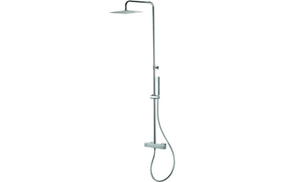 Vema Thermostatic Square Bar Valve w/Fixed Head & Riser - Chrome DICM0466