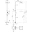 Vema Thermostatic Square Bar Valve w/Fixed Head & Riser - Chrome DICM0466