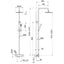 Vema Thermostatic Shower Column w/Fixed Head & Riser - St/Steel DICM0520