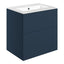 610mm Wall Hung 2 Drawer Basin Unit & 1TH Basin – Matt Deep Blue