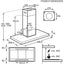 AEG DIK6180HG 100cm Island Hood - Black Glass & St/Steel