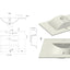 815mm Wall Hung 2 Drawer Basin Unit & 1TH Basin - Matt Deep Blue