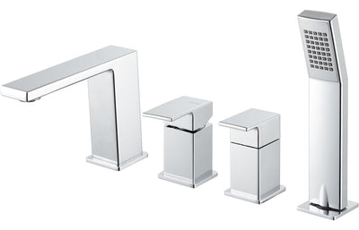 Vema Lys 4-Hole Deck Mounted Bath/Shower Mixer - Chrome DITB4004