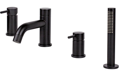 Vema Maira 4-Hole Deck Mounted Bath/Shower Mixer - Matt Black DITB4008