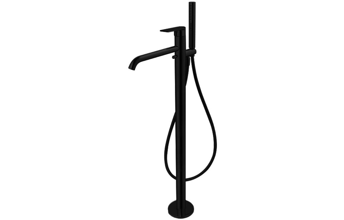 Vema Timea Floor Standing Bath/Shower Mixer - Matt Black DITBP1004
