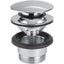 Vema Unslotted Push Button Waste - Chrome  DITW0050