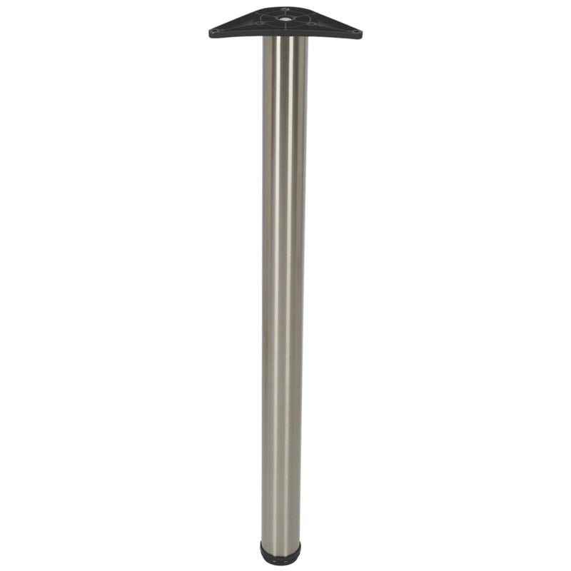 Worktop -Breakfast Bar 870mm Satin Steel Worktop Leg