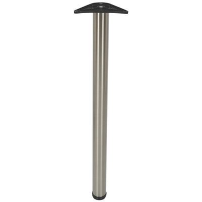 Worktop -Breakfast Bar 870mm Satin Steel Worktop Leg