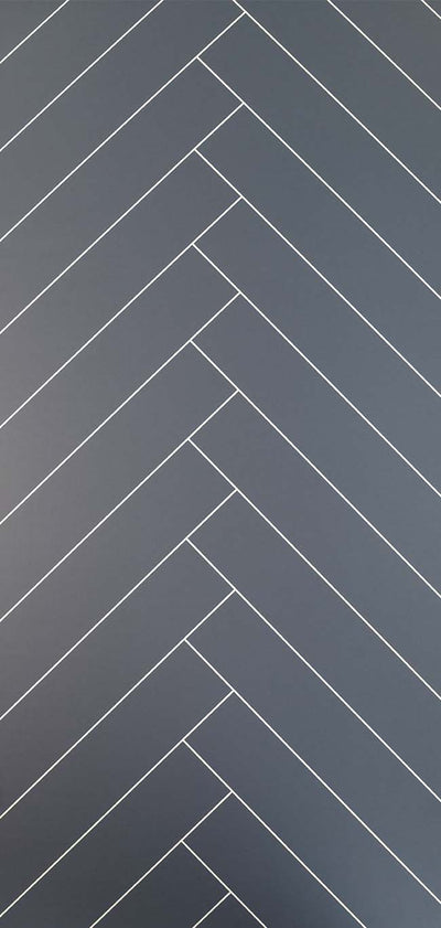 Wall & Water NORDIC BLUE Bathroom Panel Herringbone Tile Effect