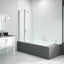 Merlyn 900x1500mm 2-Panel Curved Folding Bath Screen – 6mm Toughened Glass | DIBS0016