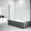 Merlyn 850x1500mm Hinged Square Bath Screen (8mm) DIBS0024