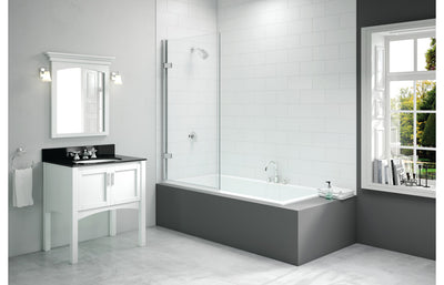 Merlyn 850x1500mm Hinged Square Bath Screen (8mm) DIBS0024