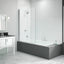 Merlyn 900x1500mm 2-Panel Hinged Bath Screen (8mm) LH or RH