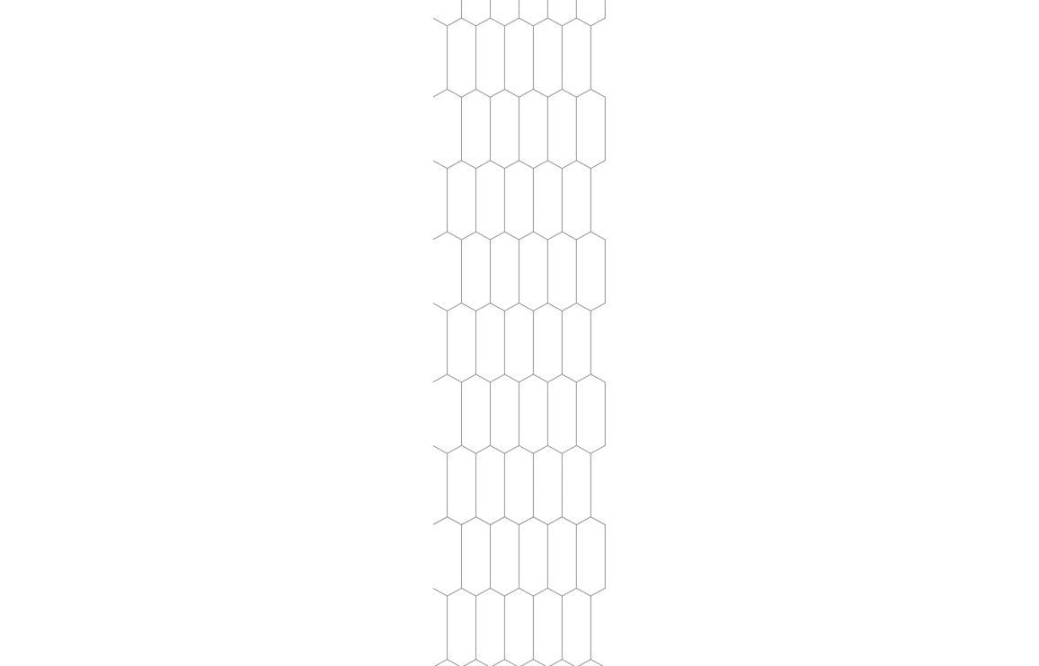 Fibo Urban – Denver White (Elongated Hexagonal)