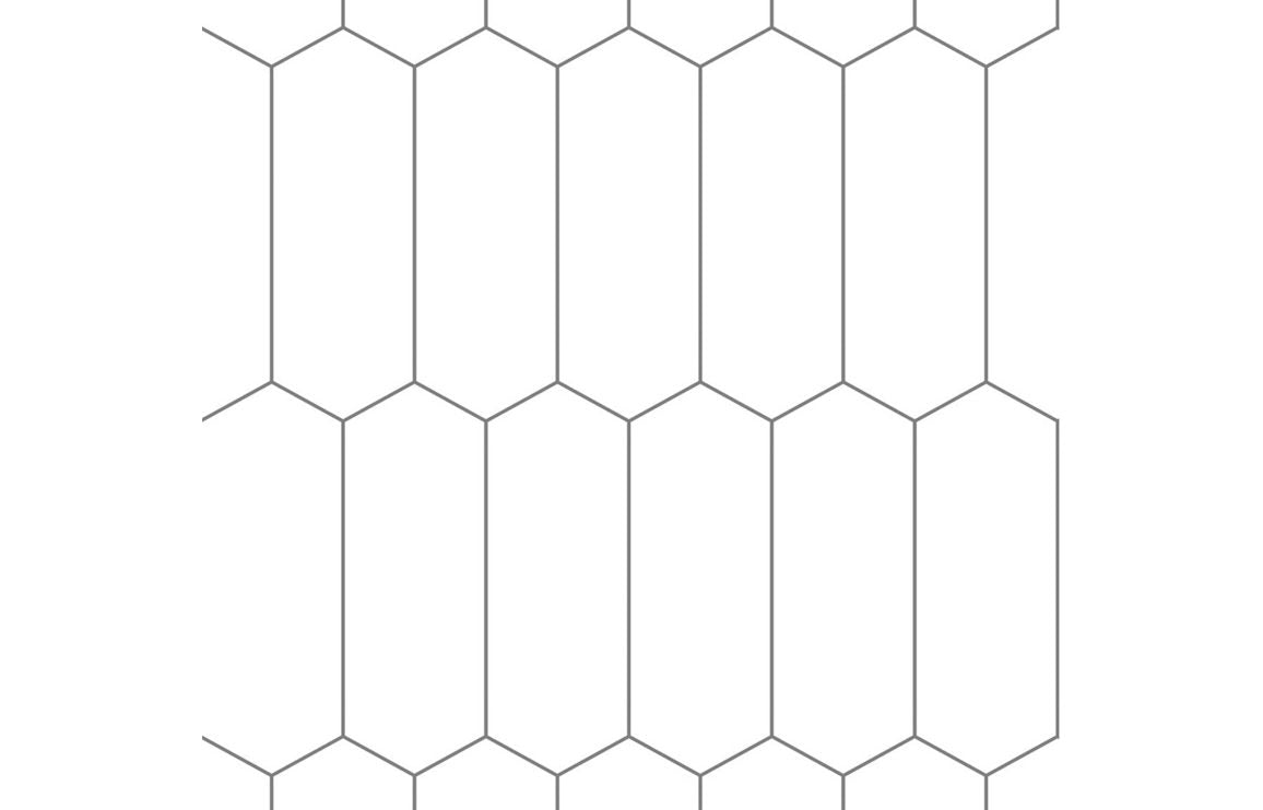Fibo Urban – Denver White (Elongated Hexagonal)