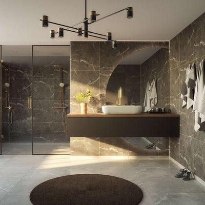 Fibo Marble - Brown Marble (Tile Effect)