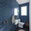 Fibo Urban Chevron Dusty Blue Shower Panel