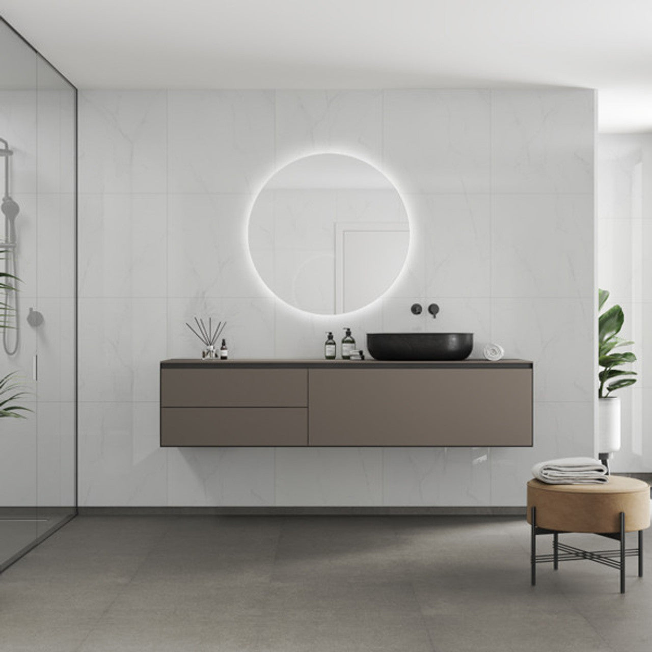 Fibo Marble - Bright Marble (Tile Effect)