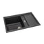 Abode Synchronist Compact 1.25 Bowl Kitchen Sink with Drainer Black