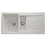 Abode XCITE 1.5 Bowl Inset Granite Sink White