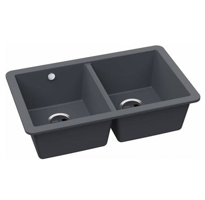 Abode MATRIX SQGR15 2.0 Bowl Granite Sink Grey