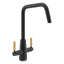 Abode Pronteau Scandi-X 4 in 1 Hot & Filtered Kitchen Tap Wood Handles Matt Black