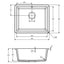 Abode MATRIX SQGR15 1.0 Bowl Granite Sink Large Bowl Black