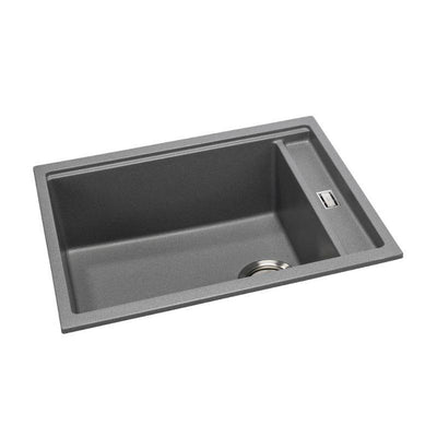Abode Synchronist Large 1.25 Bowl Kitchen Sink Inset / Undermount Grey