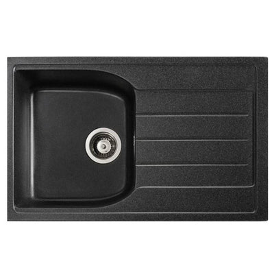 Abode ORIEL 1.0 Bowl Inset Granite Sink Black